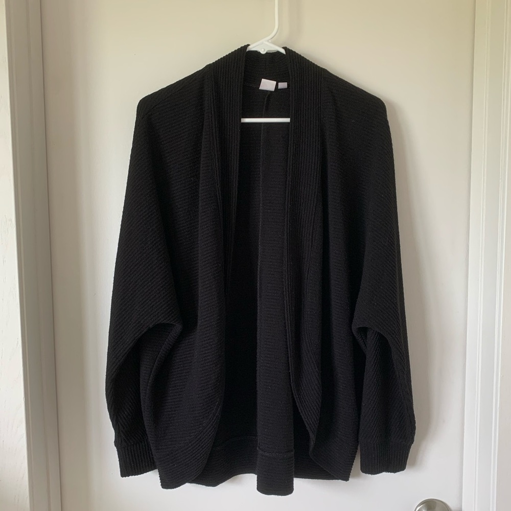 Black, ribbed Gap cardigan